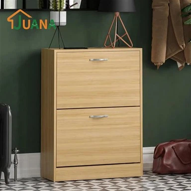 Houten dubbellaagse schoenenkast
