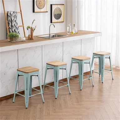 Stapelbare moderne industriële metalen barkrukken stoelen